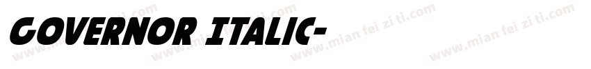 Governor Italic字体转换